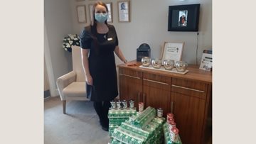 Dairy-ful donation for Consett care home